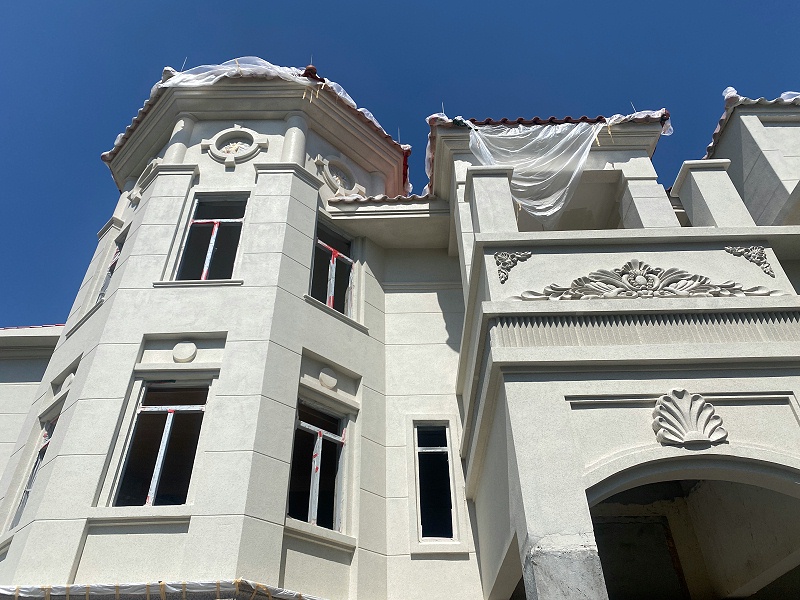 東莞鳳崗三正臥龍花園別墅外墻水包砂項目